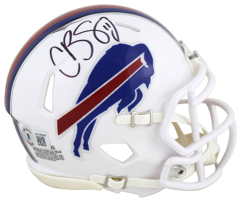 Bills Cole Beasley Authentic Signed Speed Mini Helmet Autographed BAS Witnessed