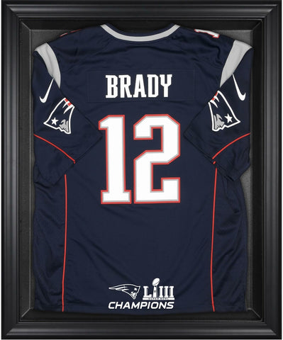 New England Patriots Super Bowl LIII Champions Black Framed Jersey Logo Case