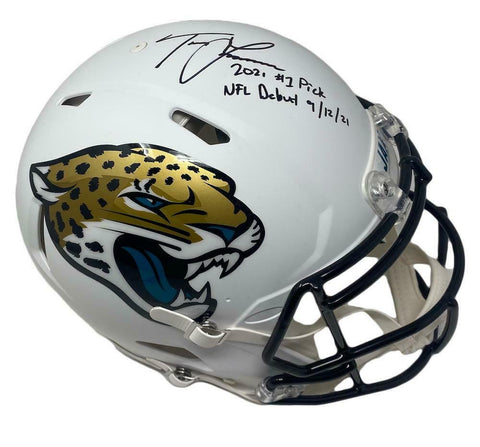 TREVOR LAWRENCE Autographed '#1 Pick' Jaguars WMA Helmet FANATICS LE 16