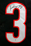Roquan Smith Autographed Black College Style Jersey- Beckett Witness *T3