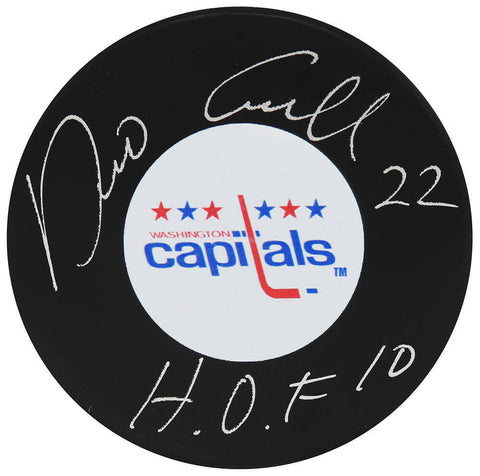 Dino Ciccarelli Signed Washington Capitals Logo Hockey Puck w/HOF'10 - (SS COA)