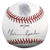 Braves Warren Spahn Signed Thumbprint Baseball LE #'d/200 w/ Display Case BAS