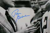 Roger Staubach Autographed Cowboys 16x20 B&W w/Landry Photo- Beckett W Hologram