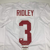 Autographed/Signed Calvin Ridley Alabama White College Football Jersey JSA COA