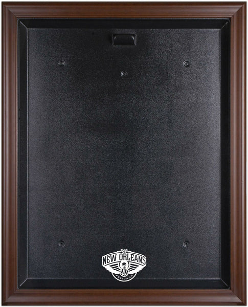 New Orleans Pelicans Brown Framed Logo Jersey Display Case - Fanatics Authentic