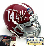 AJ McCarron Signed Alabama Crimson Tide 2011 BCS Commemorative Mini Helmet