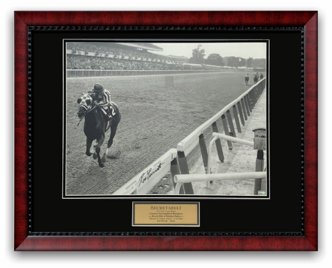 Ron Turcotte Signed Autographed Secretariat 16x20 Photo Framed to 20x24 NEP