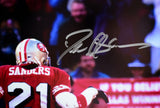 Deion Sanders Autographed 49ers 16x20 Back TD HM Photo- Beckett W Hologram