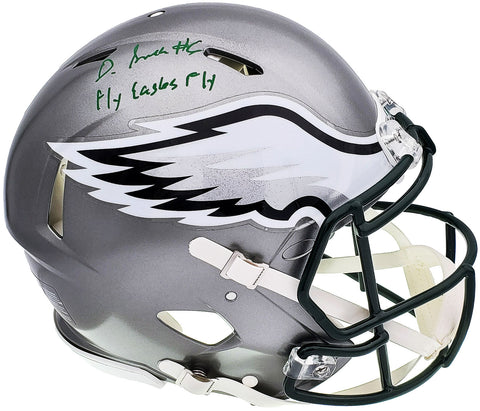 DEVONTA SMITH AUTOGRAPHED FLASH FULL SIZE AUTH HELMET FLY EAGLES BECKETT 197109