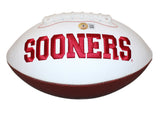 Adrian Peterson Signed Oklahoma Sooners Logo Football All Day Beckett 37720