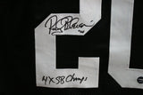Rocky Bleier Autographed Pro Style Black XL Jersey 4x SB Champ Beckett 35500