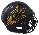 Arizona State Jake Plummer Signed Black Full Size Speed Rep Helmet BAS Witnessed