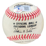 Eddie Mathews Braves Signed National League Baseball HOF'R 81 Inscr BAS BH080136