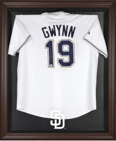 San Diego Padres Brown Framed Logo Jersey Display Case Authentic