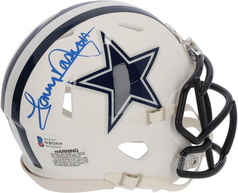 Tony Dorsett Cowboys Signed Riddell FlatAlternate Speed Mini Helmet