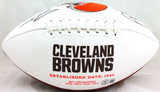 Jarvis Landry/Odell Beckham Autographed Browns Logo Football-Beckett W Holo *Blk
