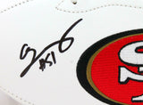 Fred Warner/Azeez Al-Shaair Autographed 49ers Logo Football-Beckett W Hologram