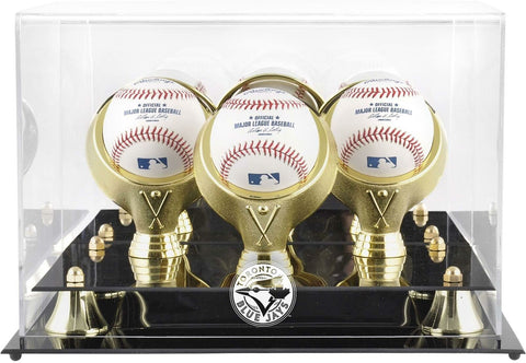 Blue Jays Golden Classic Three Baseball Logo Display Case-Fanatics