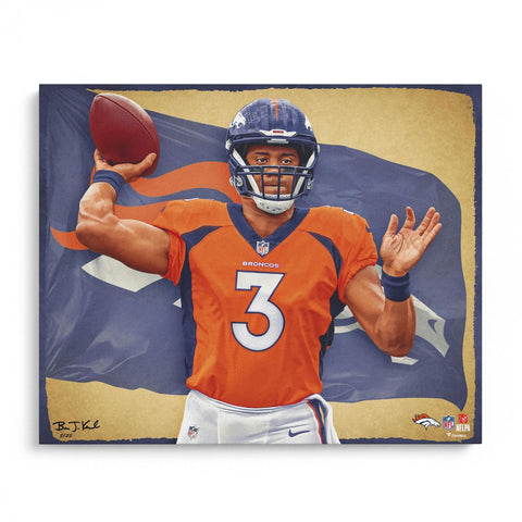 Russell Wilson Broncos 16x20 Photo Print-Designed & Signed Brian Konnick-LE 25