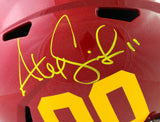 Alex Smith Autographed Washington Team 2020 Speed F/S Helmet- Beckett W *Yellow