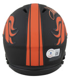 Broncos Terrell Davis "HOF 17" Signed Eclipse Speed Mini Helmet BAS Witnessed