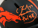 Karl Mecklenburg Autographed Denver Broncos Eclipse Speed Mini Helmet - Beckett