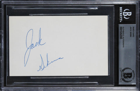 Sonics Jack Sikma Authentic Signed 3x5 Index Card Autographed BAS Slabbed