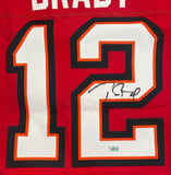 TOM BRADY Autographed Tampa Bay Buccaneers Red Nike Elite Jersey FANATICS