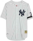 Frmd Bernie Williams NY Yankees Signed White Mitchell & Ness Authentic Jersey