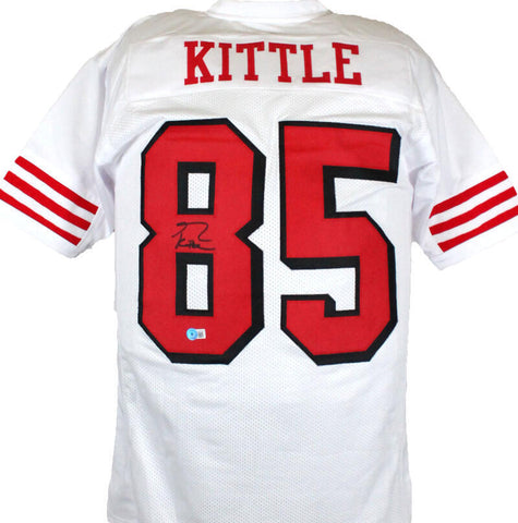 George Kittle Autographed White Color Rush Pro Style Jersey-Beckett W Hologram