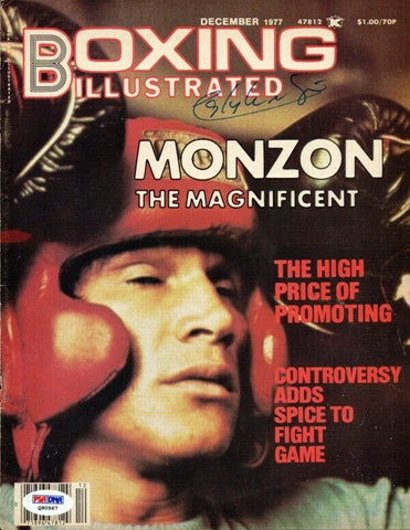 Carlos Monzon Autographed Boxing Illustrated Magazine Cover PSA/DNA #Q90567