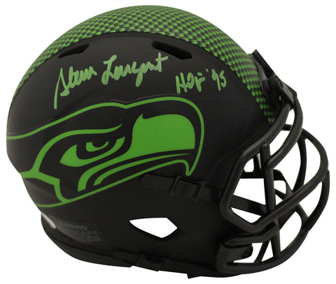 Steve Largent Signed Seattle Seahawks Eclipse Mini Helmet HOF 95 JSA 36166