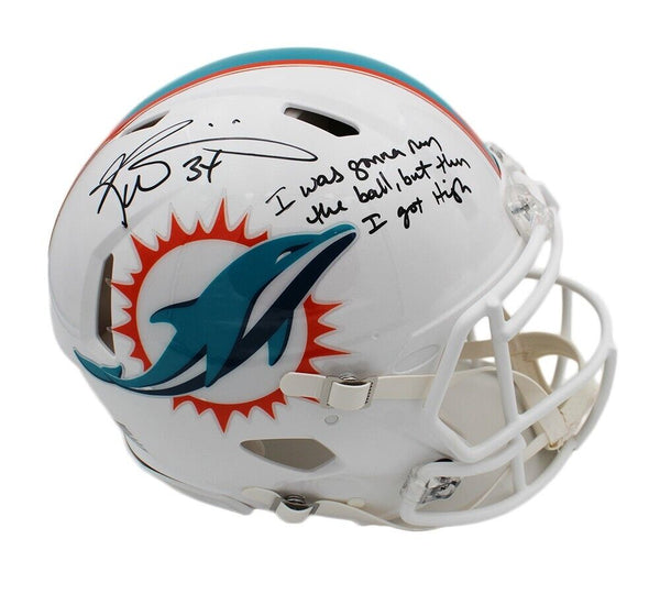 Ricky Williams Signed Miami Dolphins Speed Authentic Helmet - "Run the Ball"