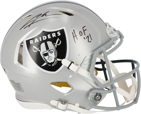 Charles Woodson Raiders/Packers Signed Half/Half Helmet w/HOF 21 Raiders Side