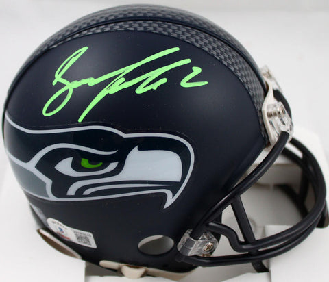 Drew Lock Autographed Seattle Seahawks Mini Helmet-Beckett W Hologram *Green