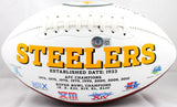 Joe Greene Pittsburgh Steelers Logo Football w/HOF-Beckett W Hologram *Black