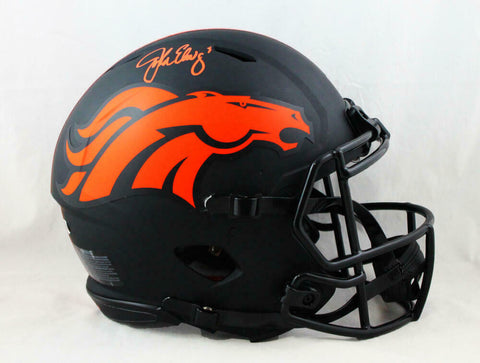 John Elway Signed Denver Broncos F/S Eclipse Authentic Helmet - Beckett W Auth