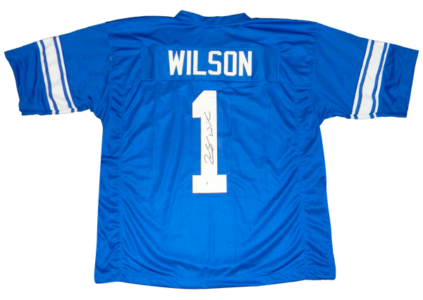 ZACH WILSON SIGNED AUTOGRAPHED BYU COUGARS #1 BLUE JERSEY BECKETT