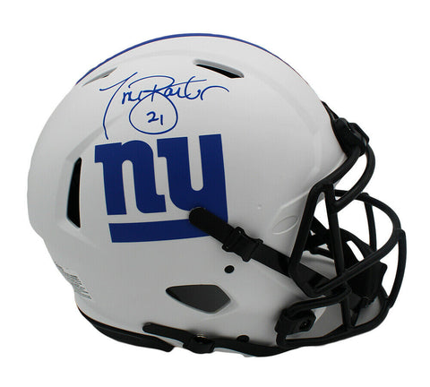 Tiki Barber Signed New York Giants Speed Authentic Lunar NFL Helmet