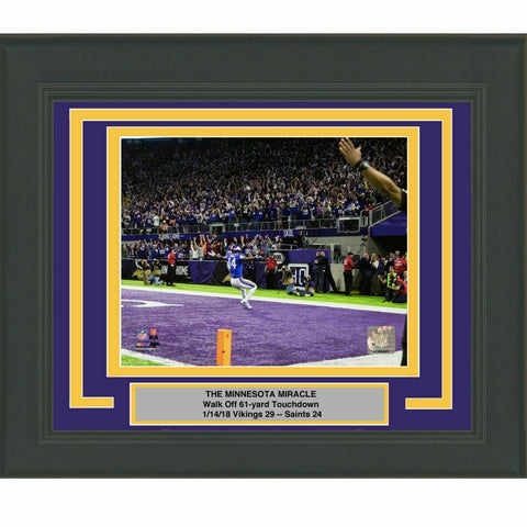 Framed STEFON DIGGS Minnesota Vikings Miracle 8x10 Photo Professionally Matted 6