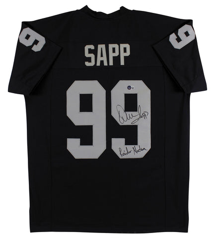 Warren Sapp "Raider Nation" Authentic Signed Black Pro Style Jersey BAS Witness