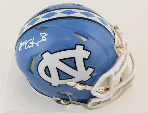 Michael Carter Signed North Carolina Tar Heels Speed Mini Helmet (Beckett Holo)