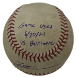 Lucas Giolito Autographed Game Used OML Baseball White Sox MLB 36118