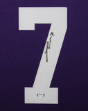 TYRANN MATHIEU (LSU purple SKYLINE) Signed Autographed Framed Jersey PSA