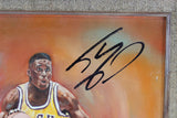 LSU Shaquille O'Neal Authentic Signed 16x20 Hand Painted Canvas BAS Witnessed