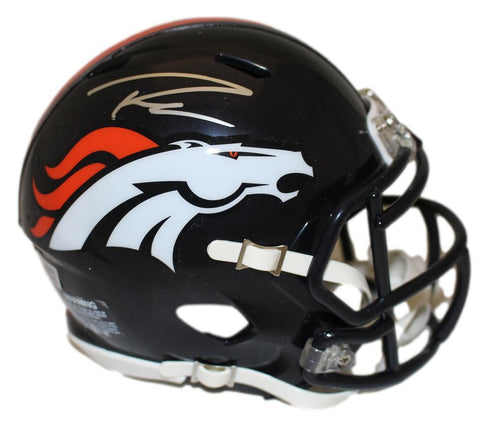 Russell Wilson Autographed Denver Broncos Speed Mini Helmet FAN 36561