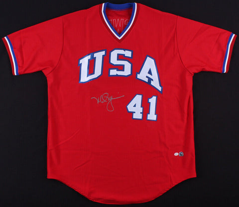 Mark McGwire Signed Team USA Olympic Jersey (MLB Holo & Online Authentics Holo)
