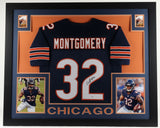 David Montgomery Signed Chicago Bears 35x43 Framed Jersey (Beckett COA) Iowa St.