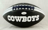 Roger Staubach Autographed Dallas Cowboys Black Logo Football- JSA W Auth