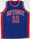 Isiah Thomas Signed Detroit Pistons Jersey (Beckett COA) 12xNBA All Star Guard